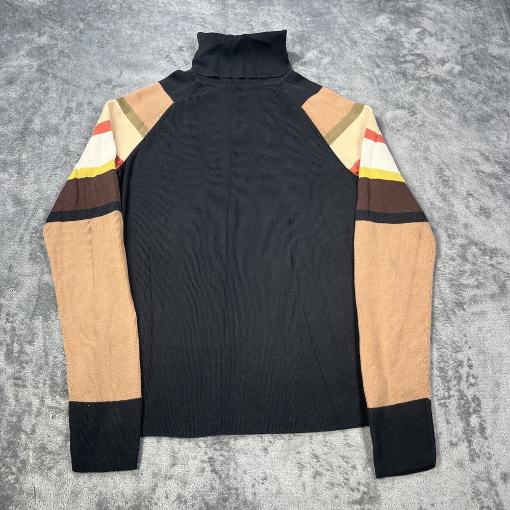The‎ Limited Sweater Medium Women Knit Striped Sleeve Retro Japan Turtleneck VTG